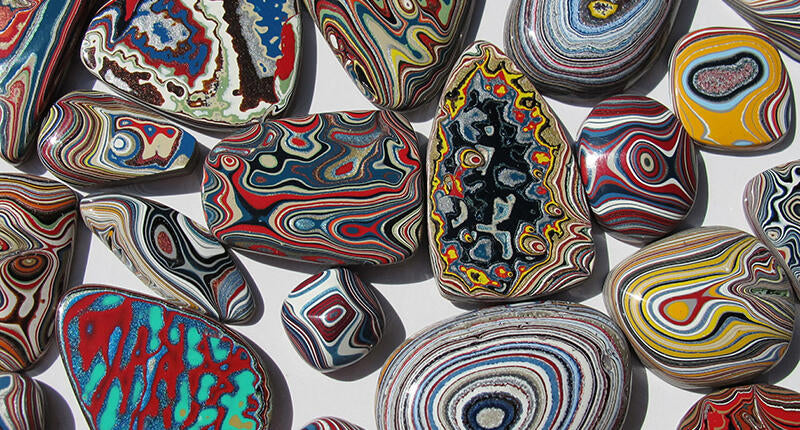 Fordite cabochons
