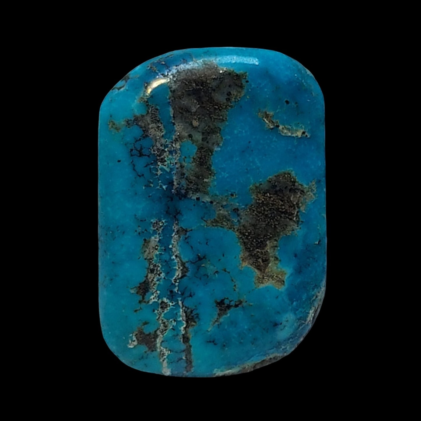 25ct Kingman boulder freeform turquoise cabochon - Brighton Gemstones