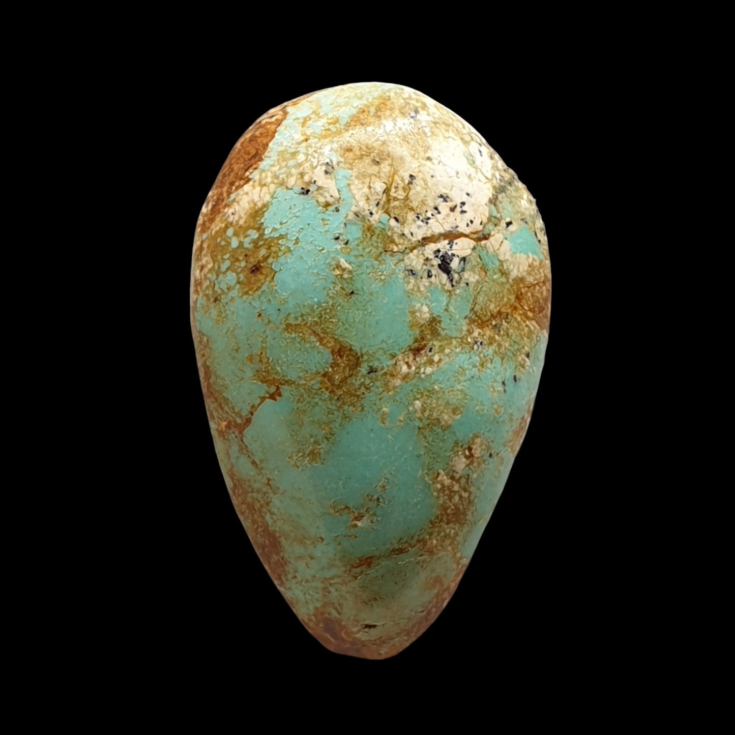 17ct Desert Blossom Turquoise freeform Cabochon(backed) - Brighton Gemstones