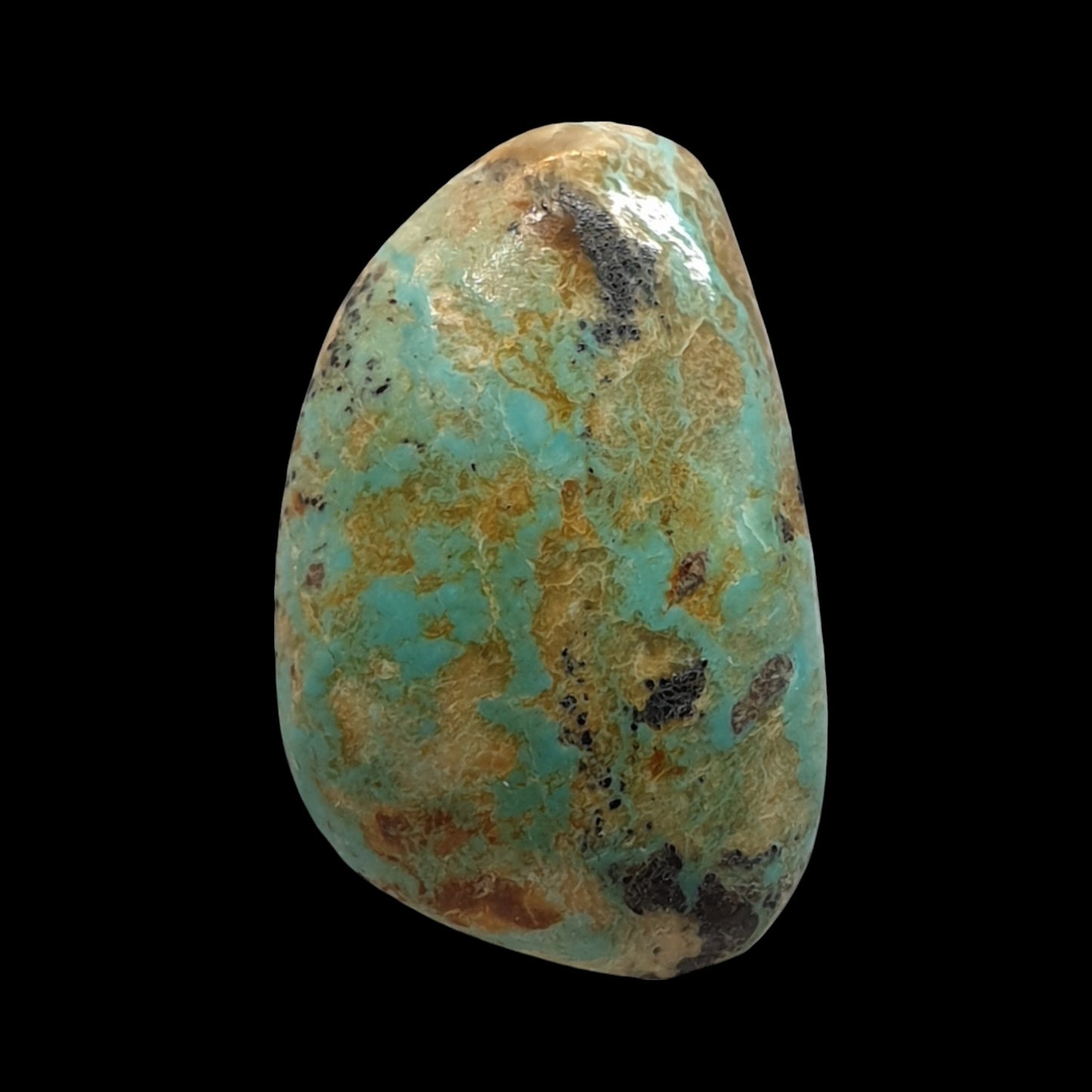 16ct Desert Blossom Turquoise freeform Cabochon (Backed) - Brighton Gemstones