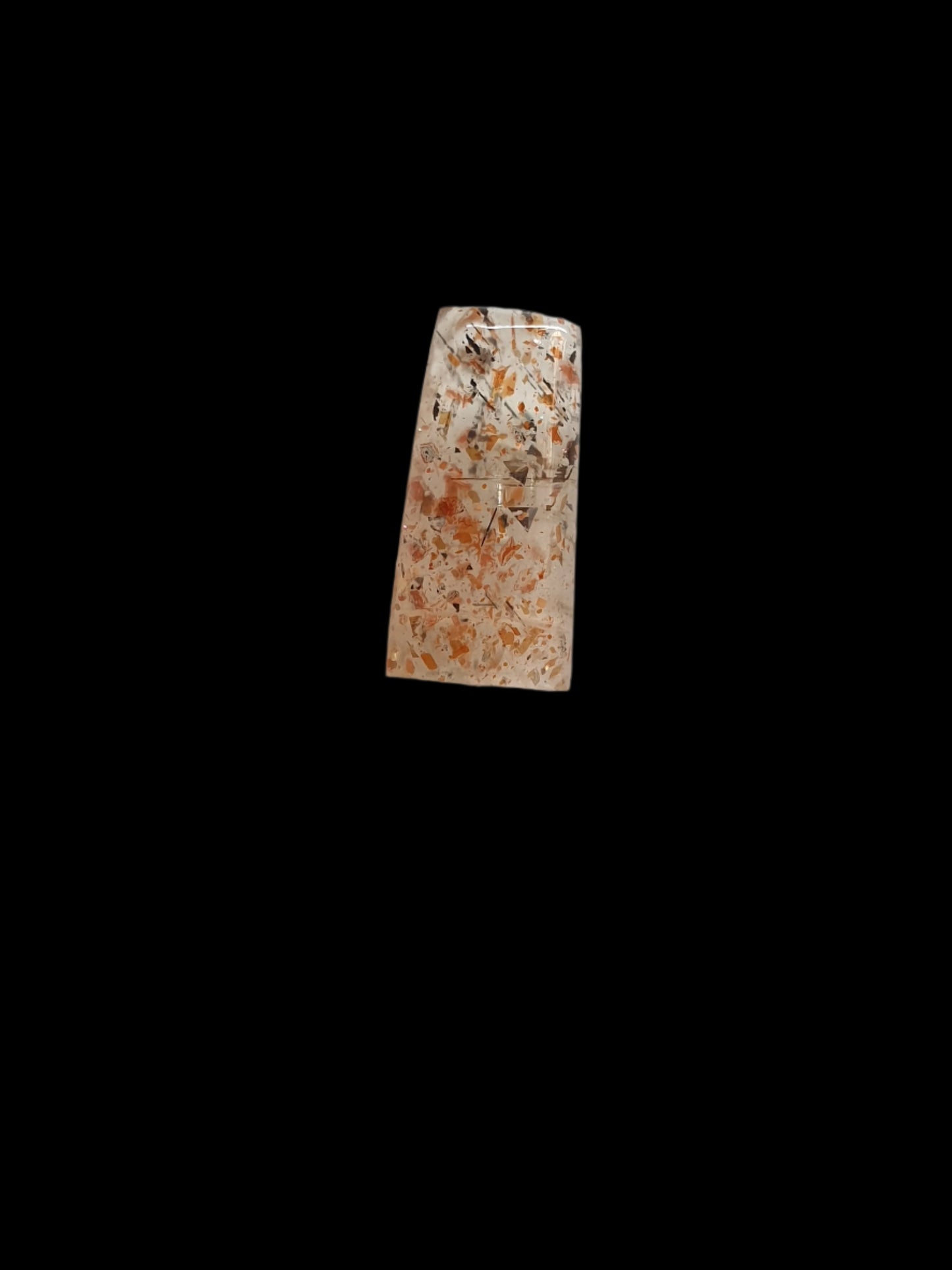 Rainbow lattice sunstone cabochon (stabilised) - Brighton Gemstones