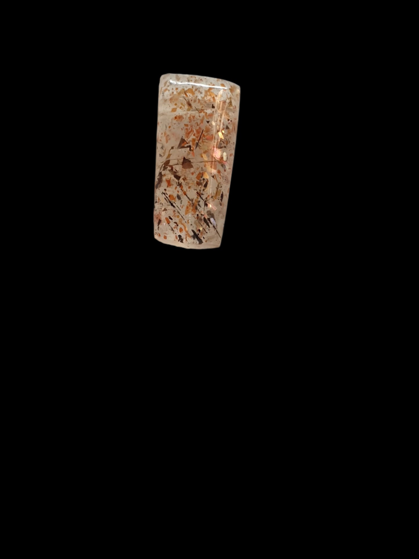 Rainbow lattice sunstone cabochon (stabilised) - Brighton Gemstones