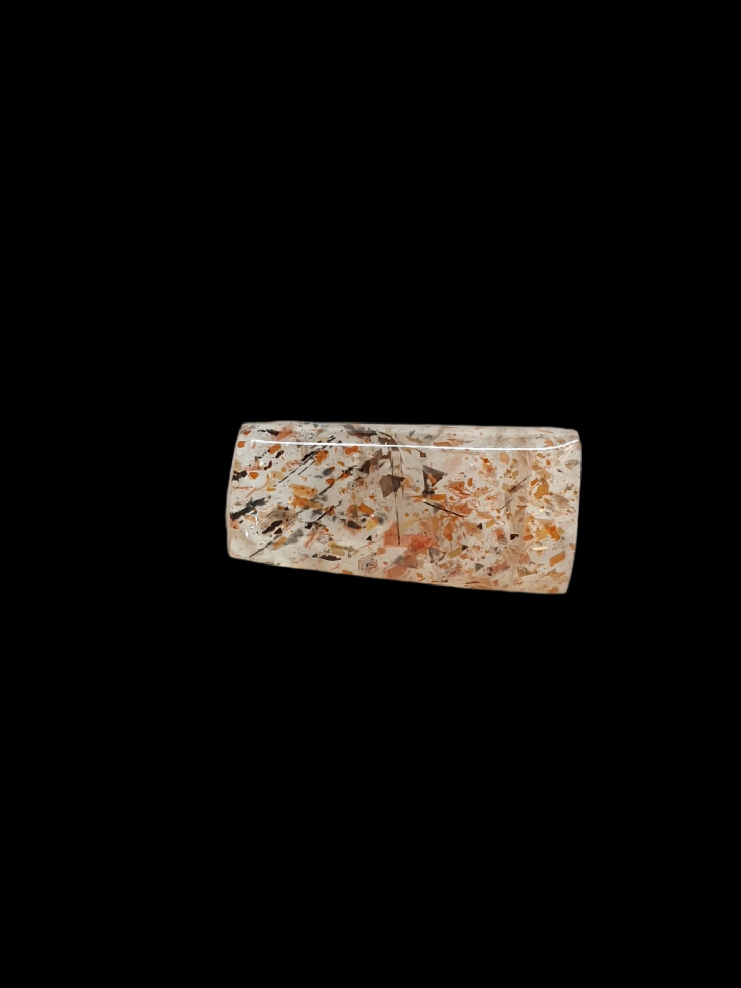 Rainbow lattice sunstone cabochon (stabilised) - Brighton Gemstones