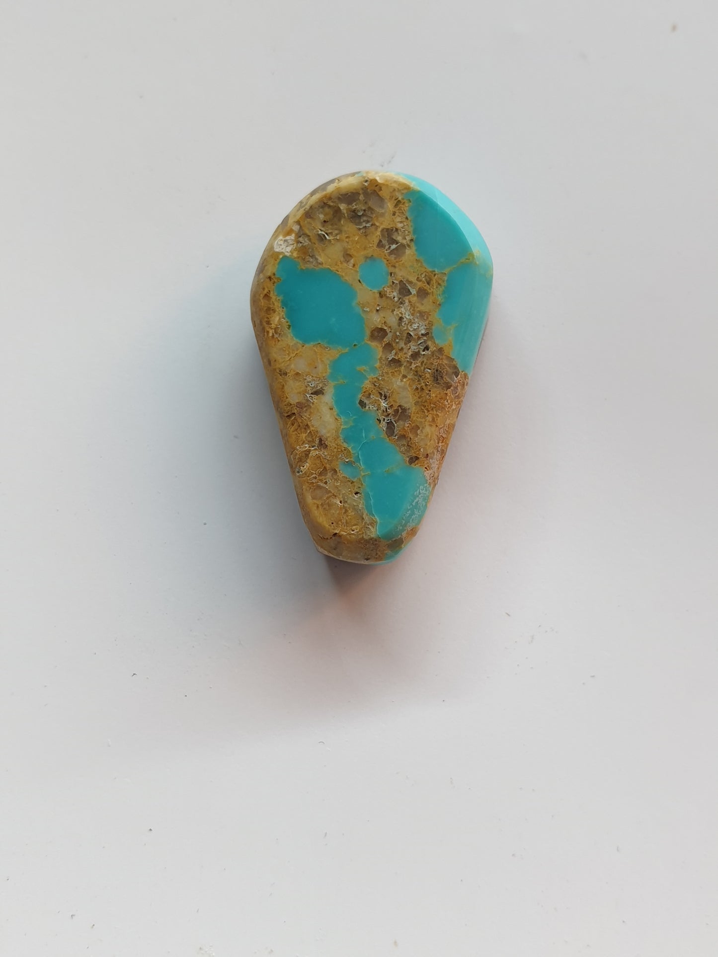 Kingman ribbon turquoise cabochon (Backed) - Brighton Gemstones