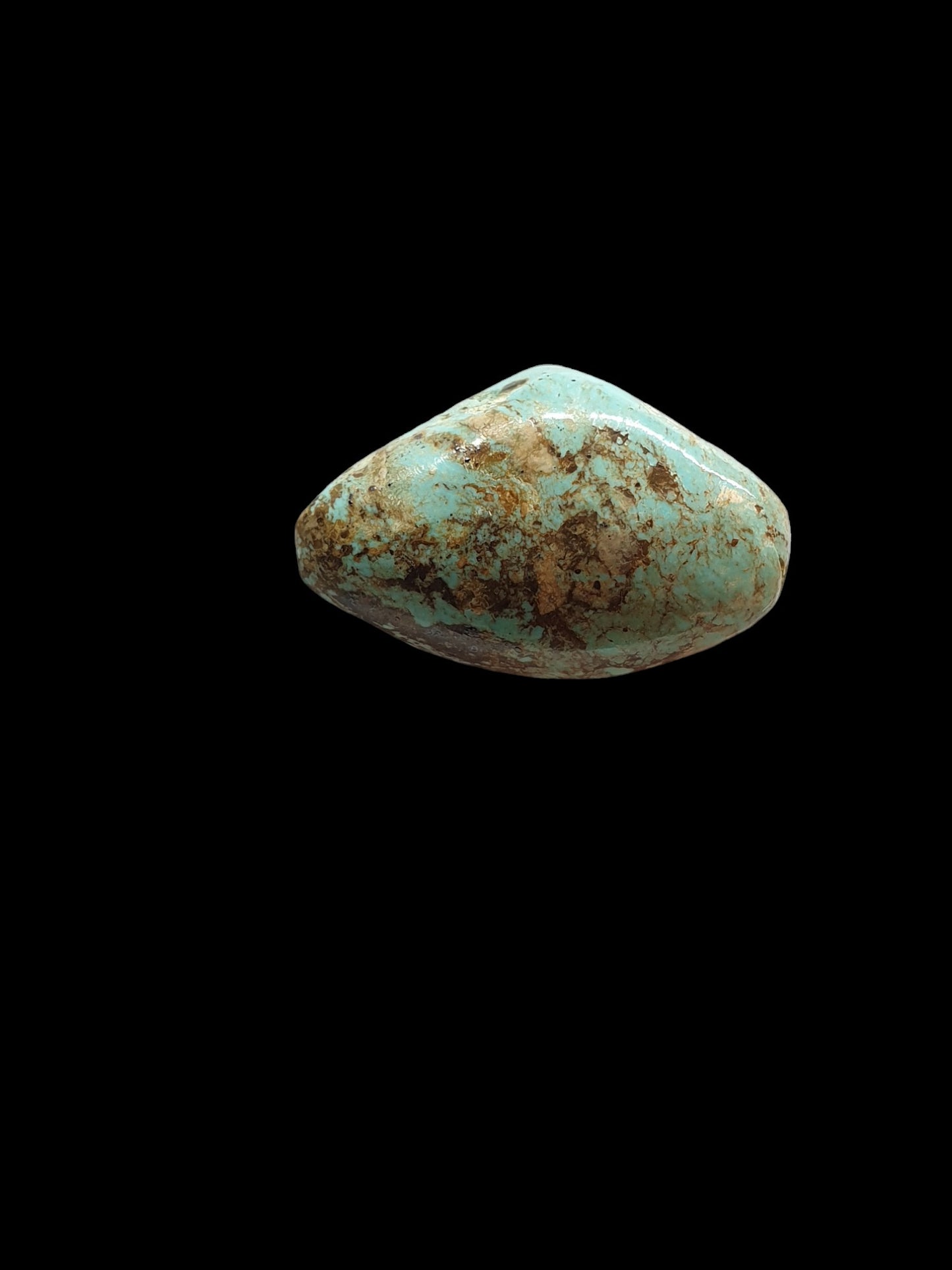 13ct Desert Blossom Turquoise freeform Cabochon (Backed) - Brighton Gemstones