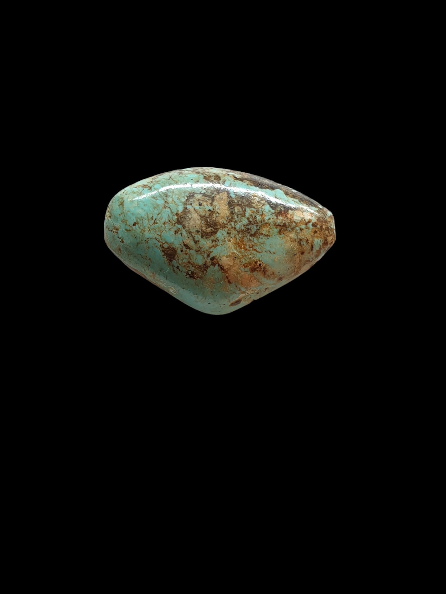 13ct Desert Blossom Turquoise freeform Cabochon (Backed) - Brighton Gemstones