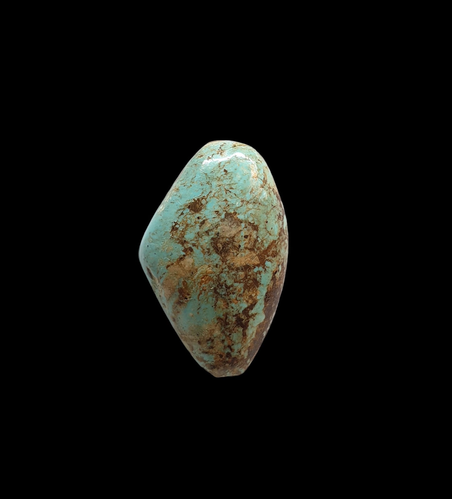 13ct Desert Blossom Turquoise freeform Cabochon (Backed) - Brighton Gemstones