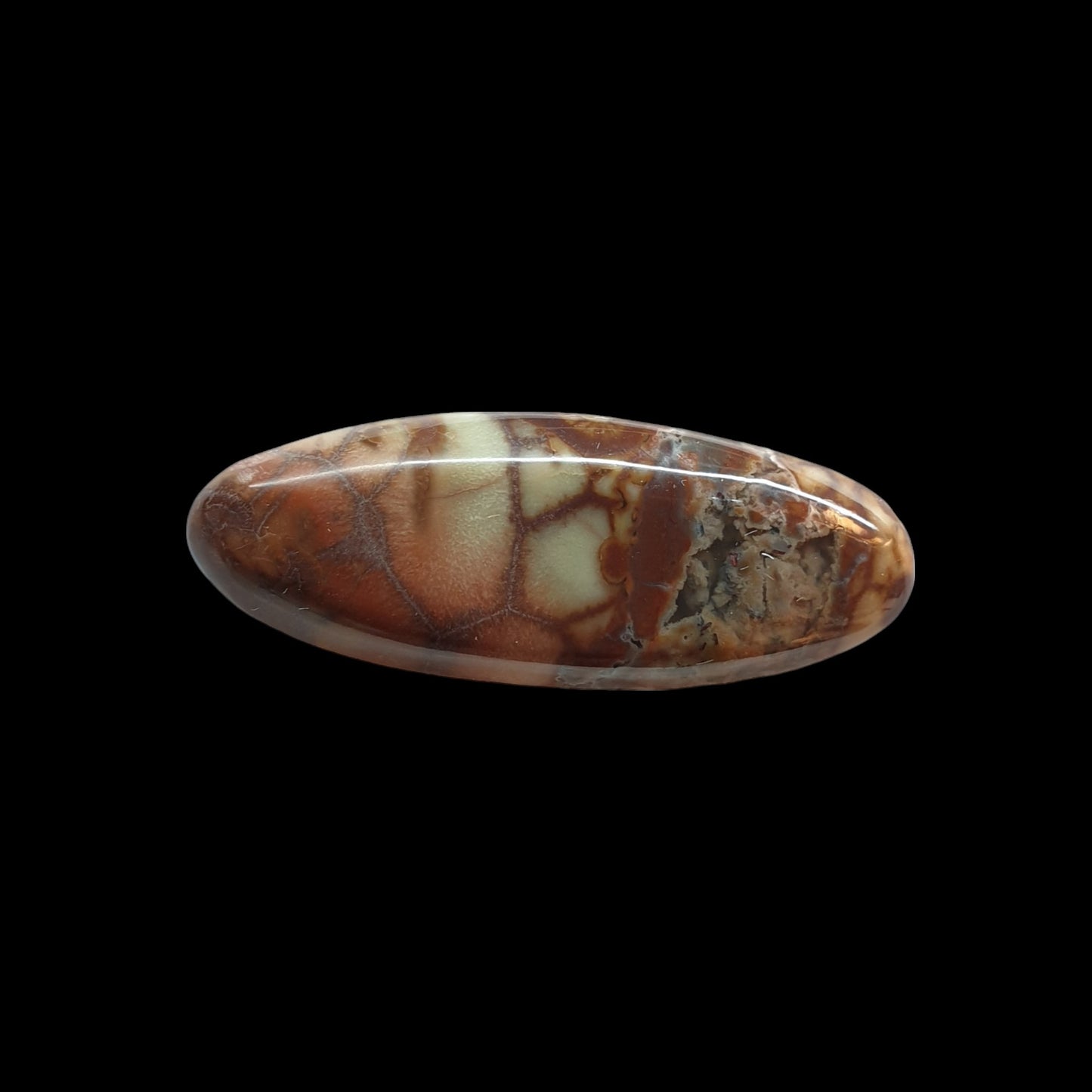 22ct Spiderweb jasper cabochon - Brighton Gemstones