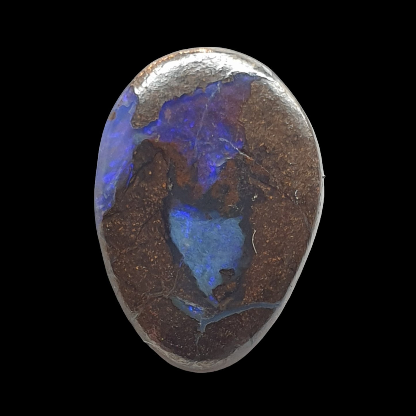 6ct Australian boulder opal matrix cabochon (Opalton) - Brighton Gemstones