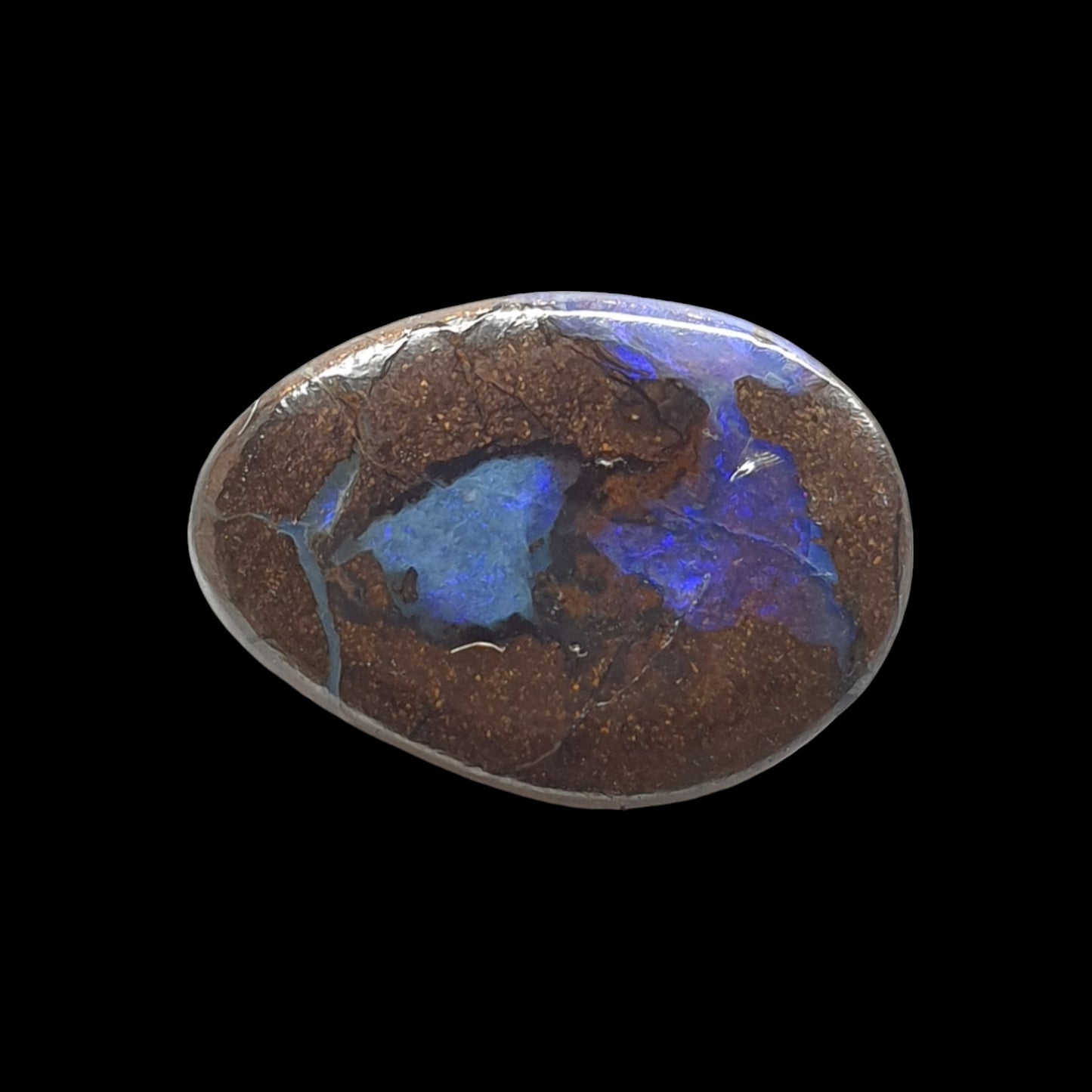 6ct Australian boulder opal matrix cabochon (Opalton) - Brighton Gemstones