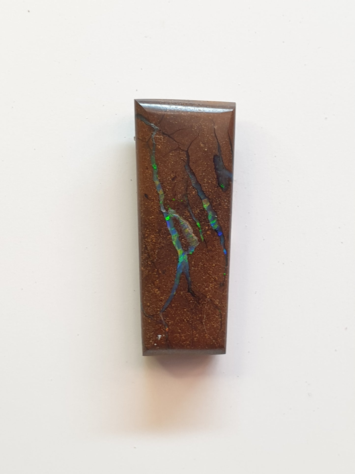 11ct Australian boulder opal matrix cabochon (Opalton) - Brighton Gemstones