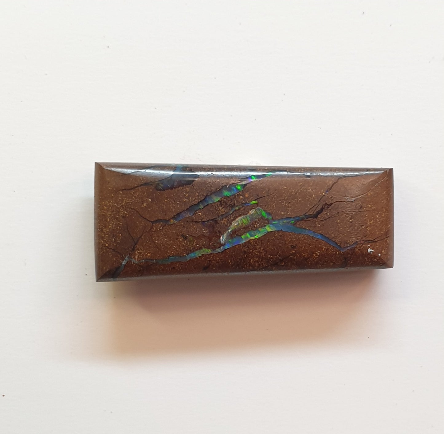 11ct Australian boulder opal matrix cabochon (Opalton) - Brighton Gemstones