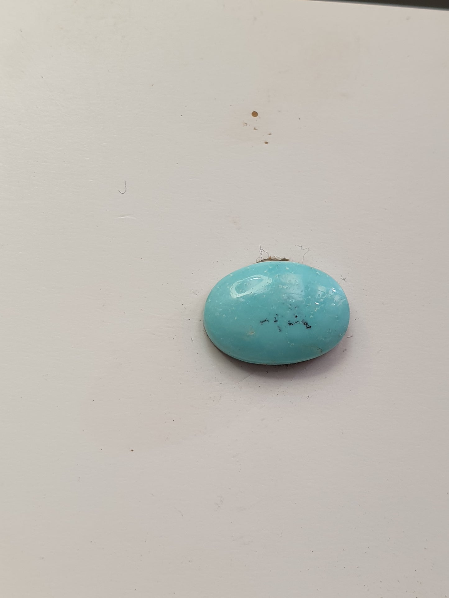 4ct Natural Sleeping beauty turquoise Cabochon (Backed)