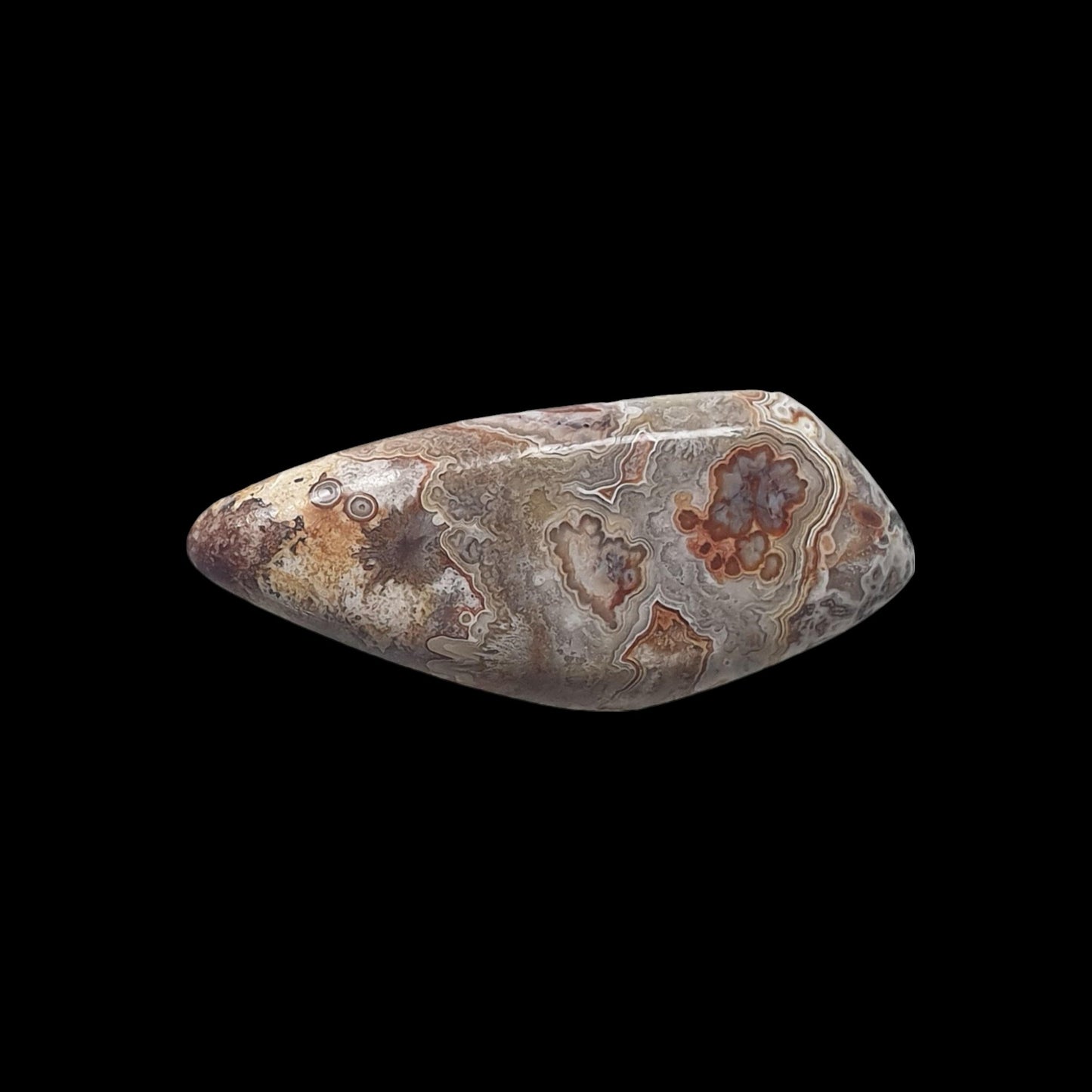 35ct Freeform crazy lace agate cabochon - Brighton Gemstones
