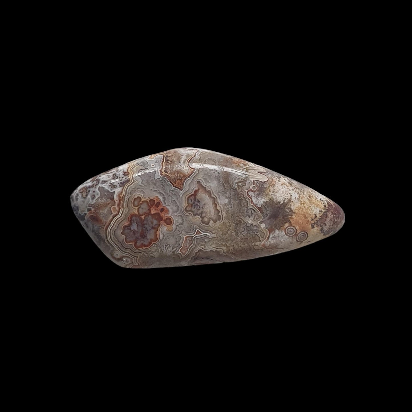 35ct Freeform crazy lace agate cabochon - Brighton Gemstones