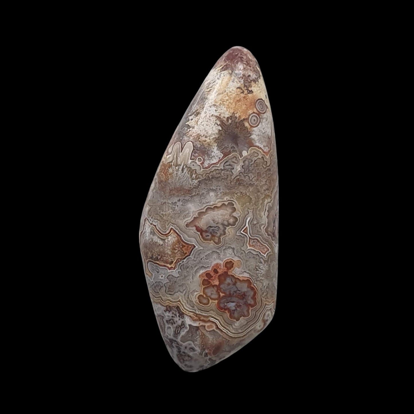 35ct Freeform crazy lace agate cabochon - Brighton Gemstones