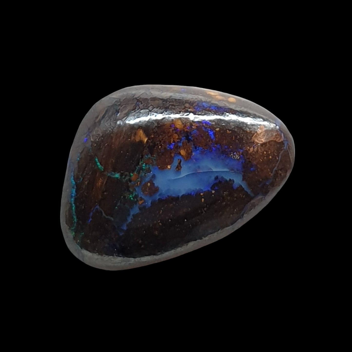 6 ct Australian boulder opal matrix cabochon (Opalton) - Brighton Gemstones