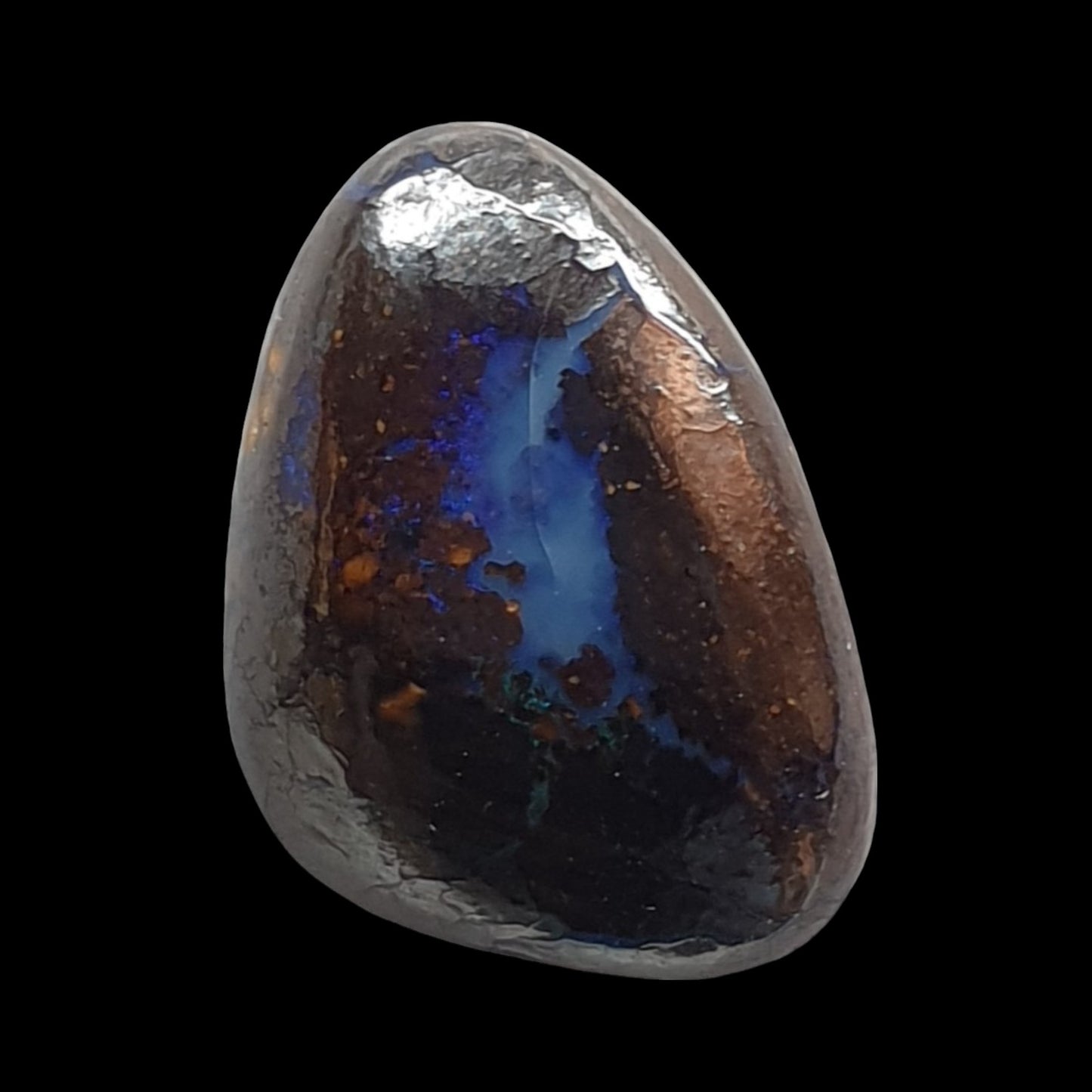 6 ct Australian boulder opal matrix cabochon (Opalton) - Brighton Gemstones