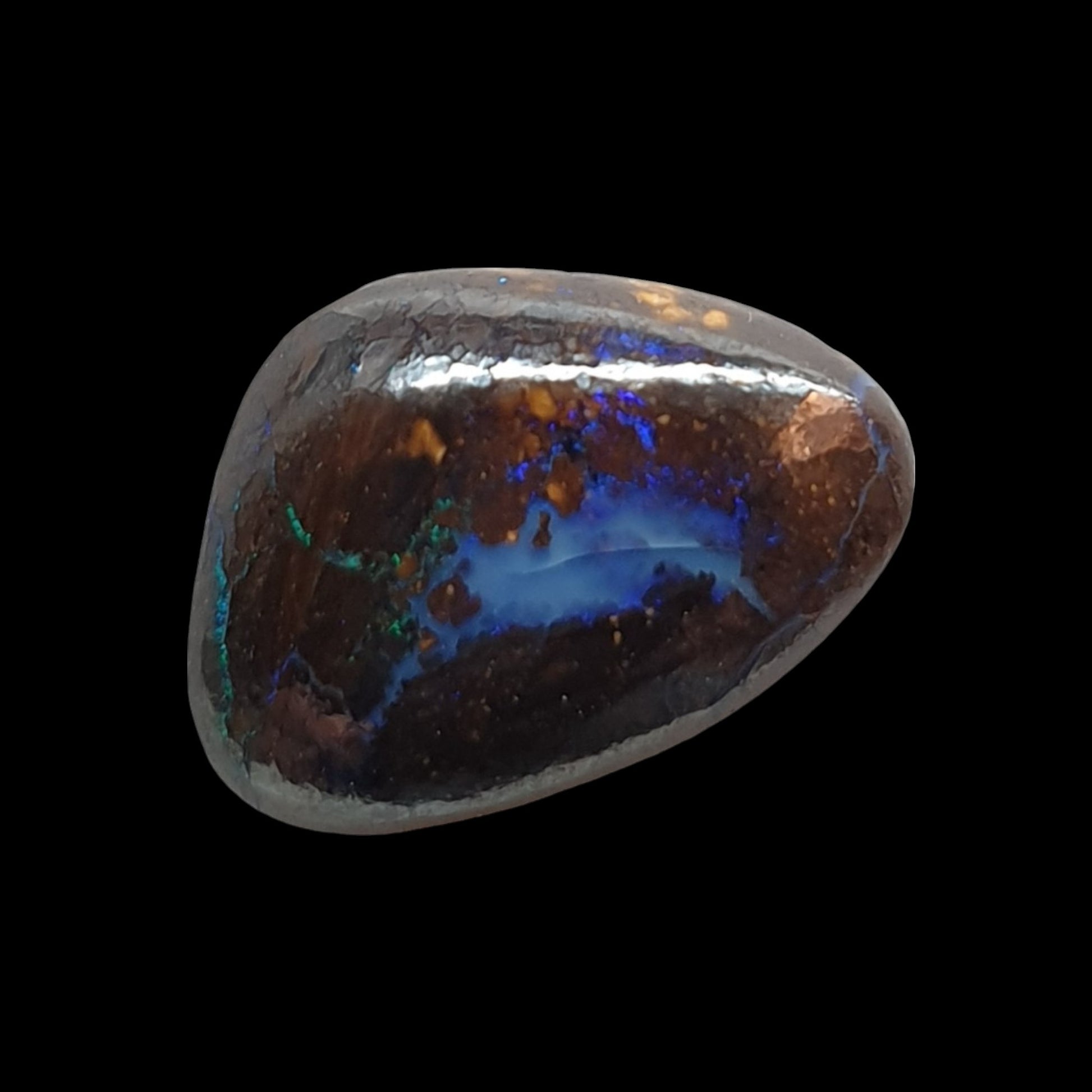 6 ct Australian boulder opal matrix cabochon (Opalton) - Brighton Gemstones