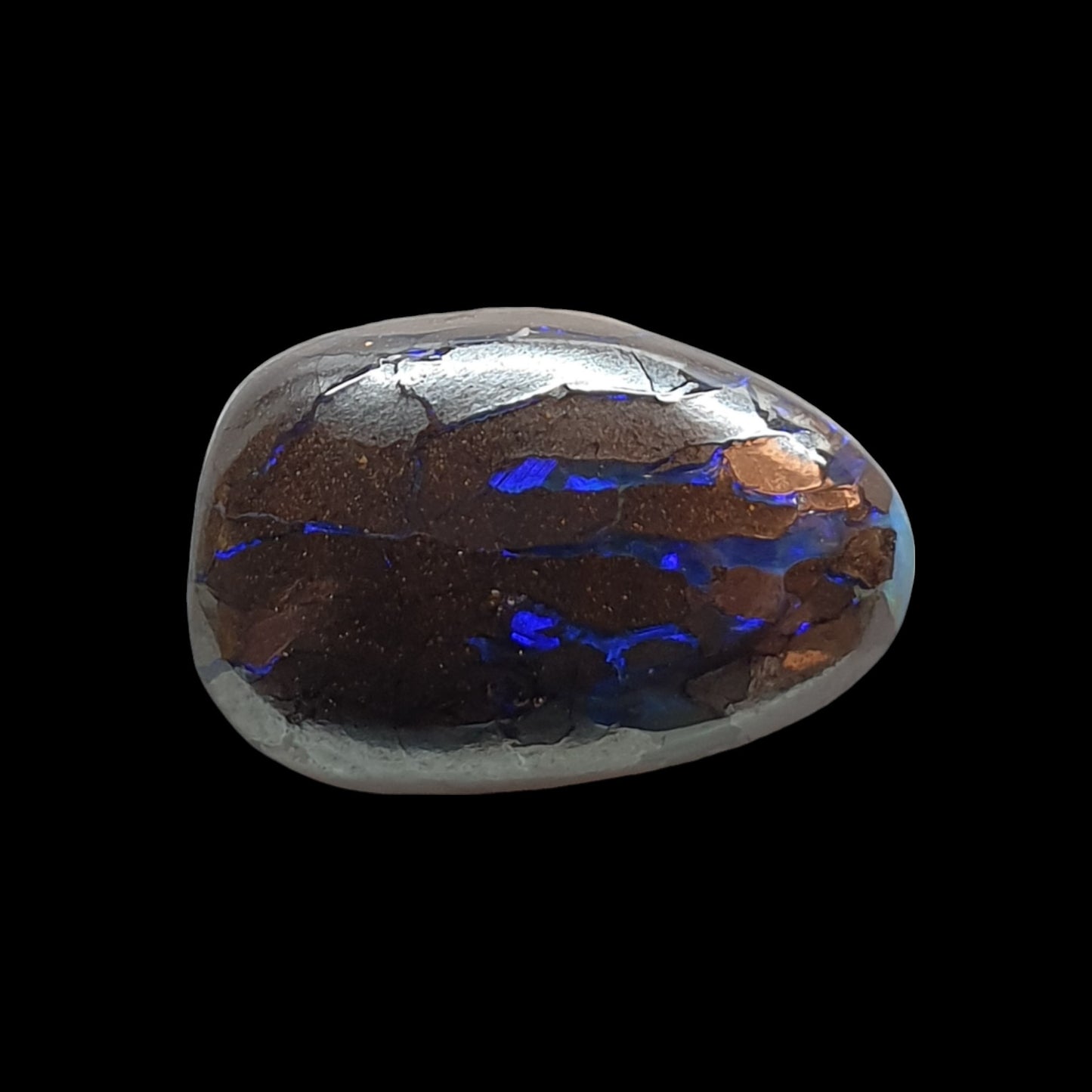 7ct Opalton Australian boulder opal matrix cabochon - Brighton Gemstones