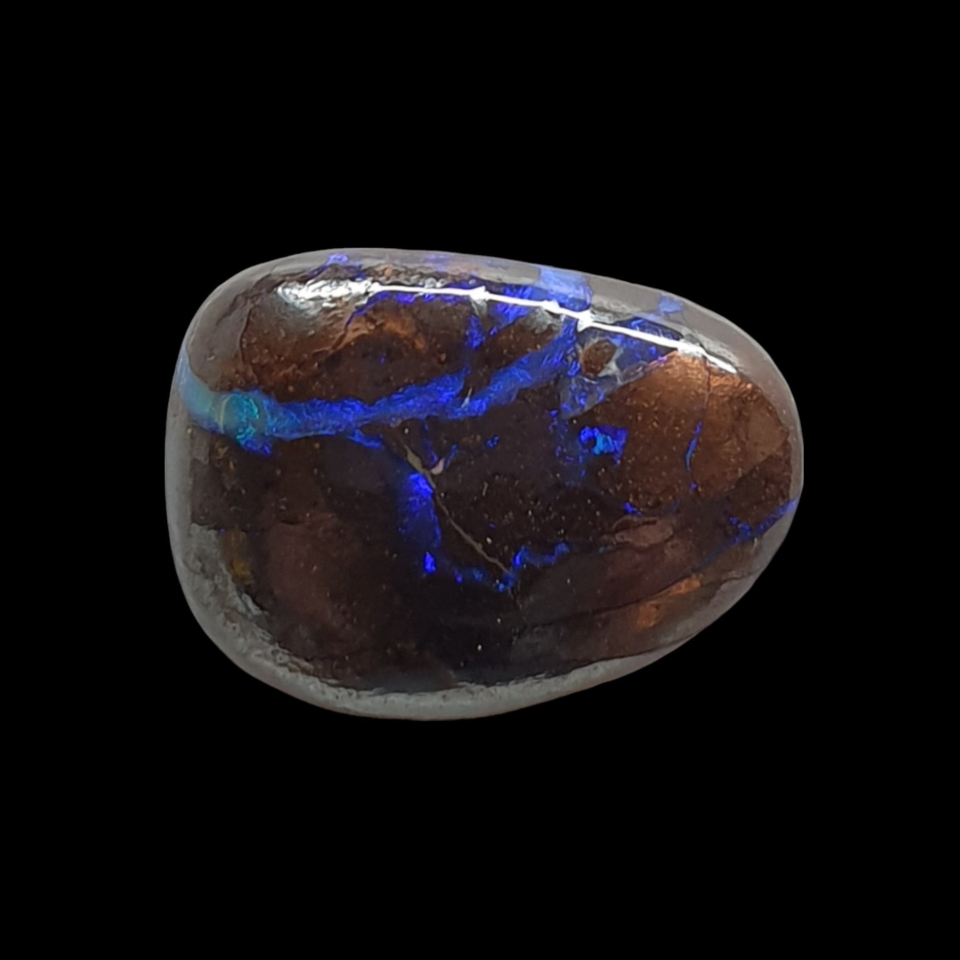 8ct Australian boulder opal matrix cabochon - Brighton Gemstones