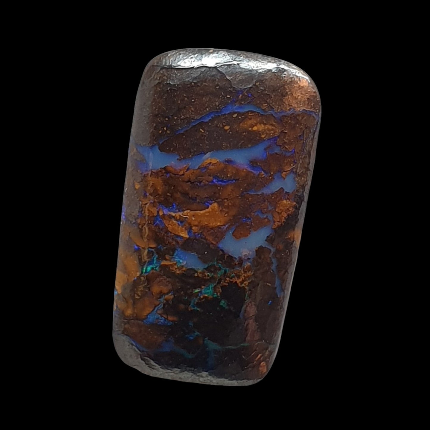 6ct Australian boulder opal matrix cabochon - Brighton Gemstones