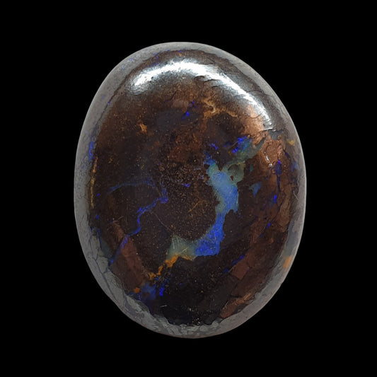 24 ct Australian boulder opal matrix cabochon (Opalton) - Brighton Gemstones