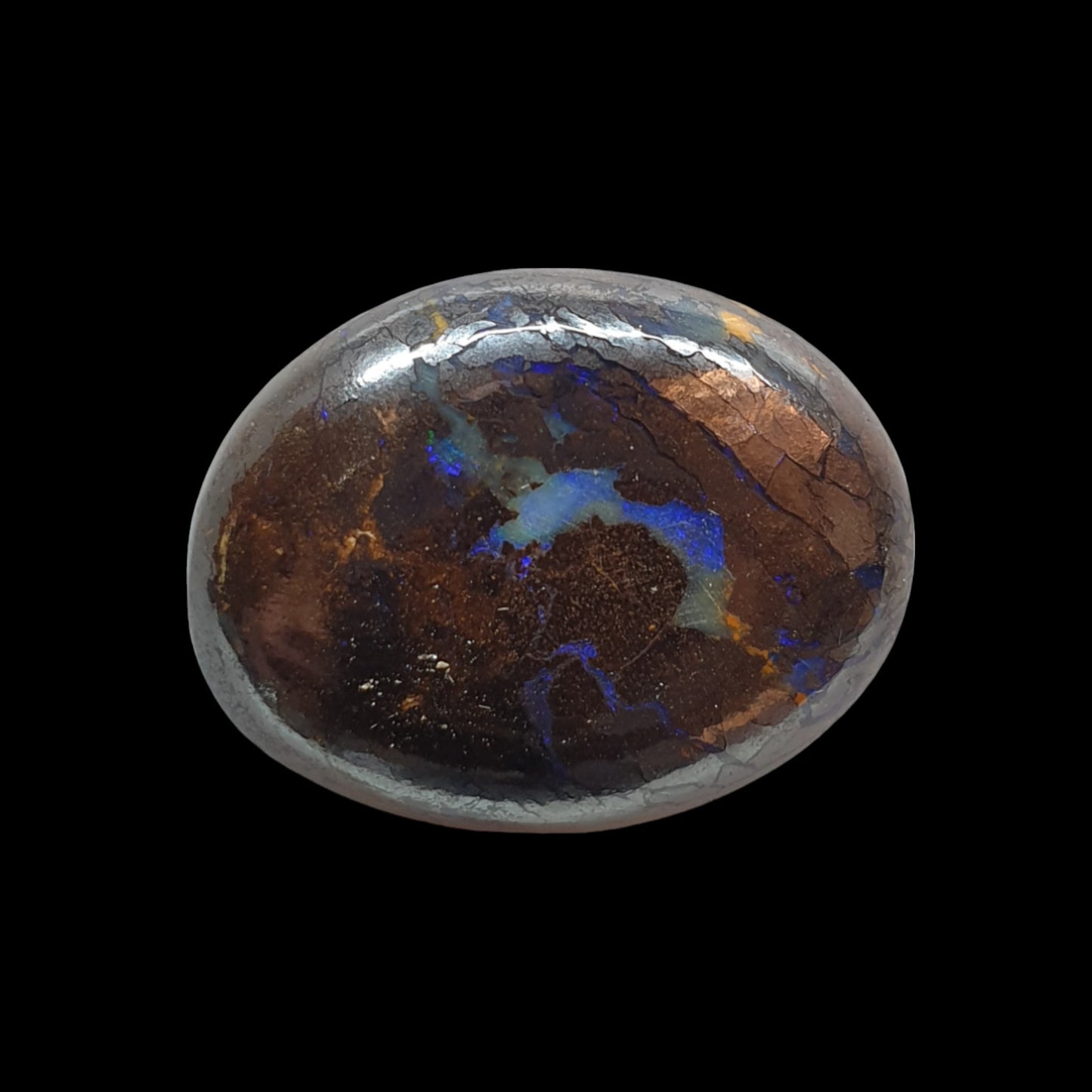 24 ct Australian boulder opal matrix cabochon (Opalton) - Brighton Gemstones