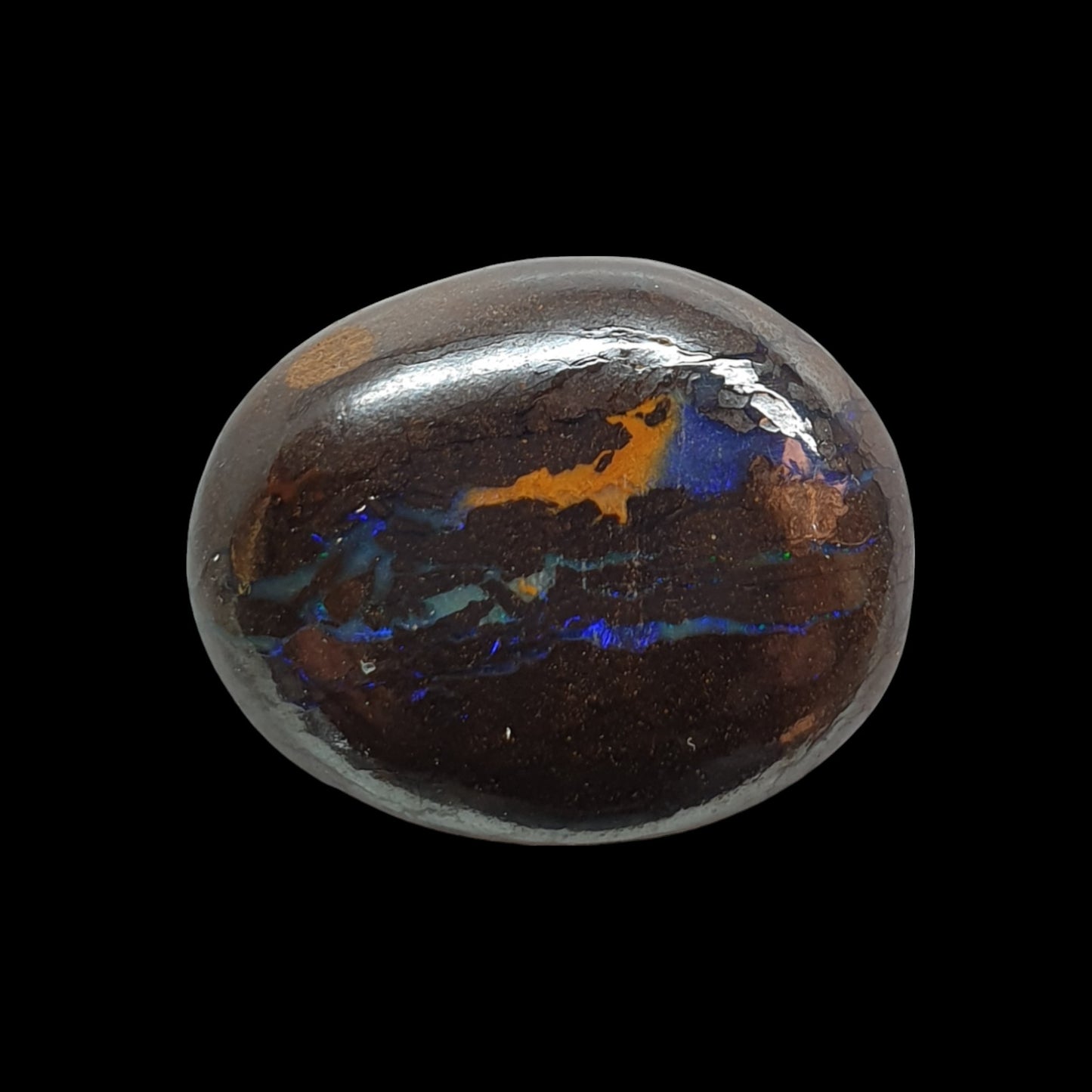 18 ct Australian boulder opal matrix cabochon (Opalton) - Brighton Gemstones