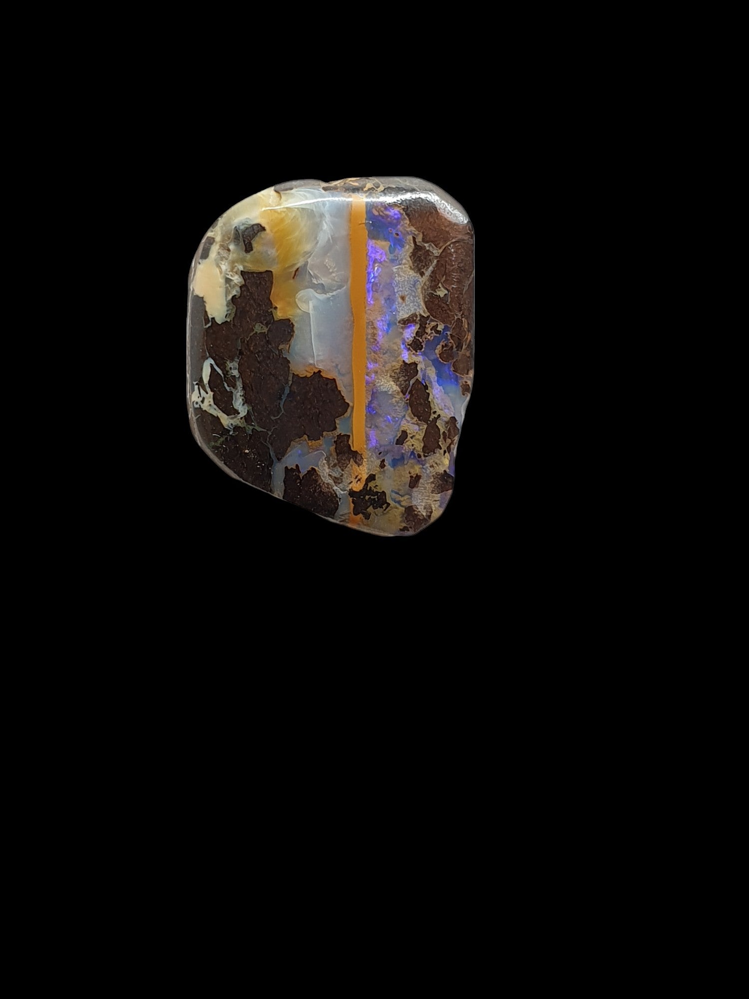 15 ct Australian boulder opal matrix cabochon (Opalton) - Brighton Gemstones