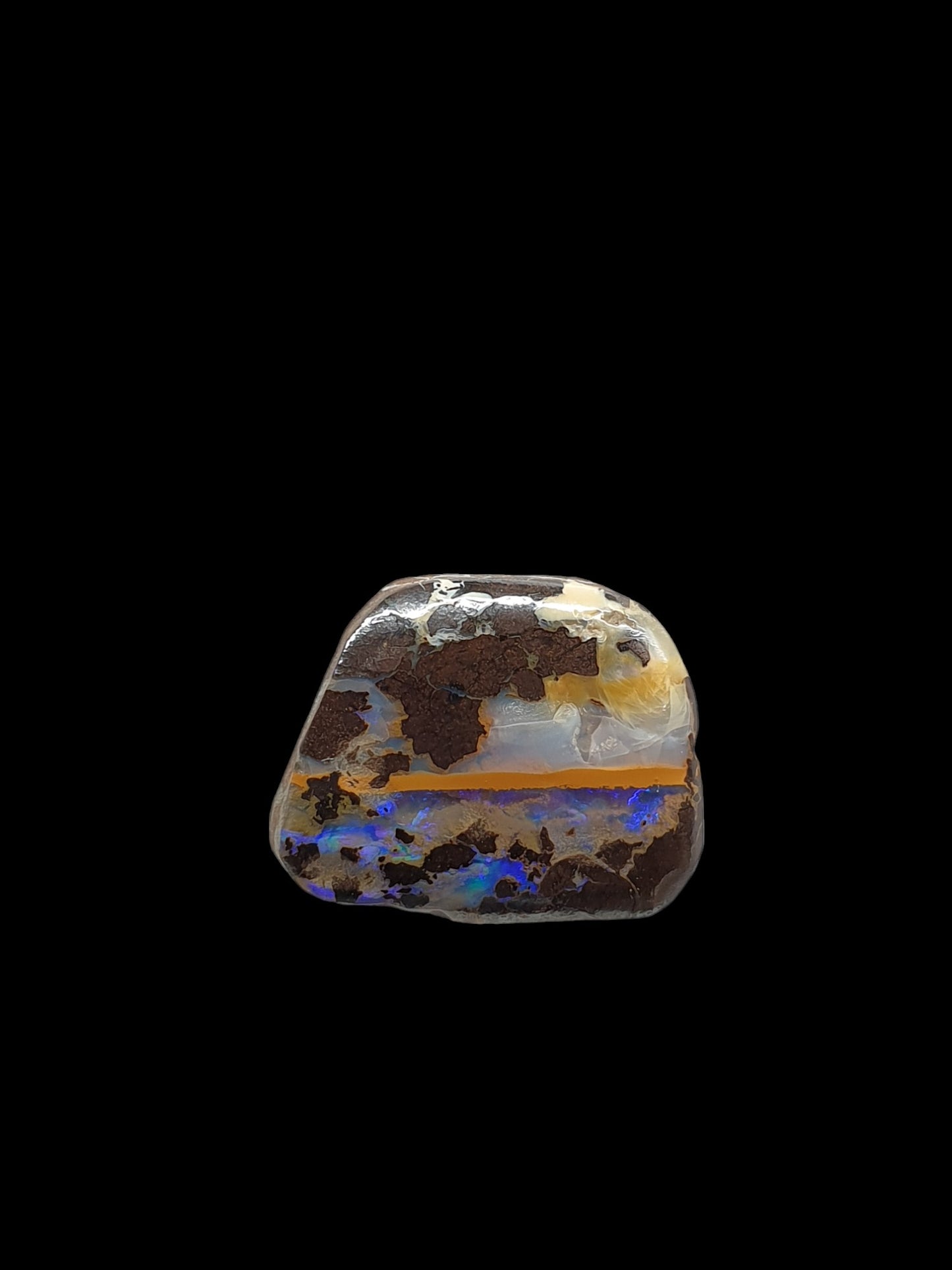 15 ct Australian boulder opal matrix cabochon (Opalton) - Brighton Gemstones