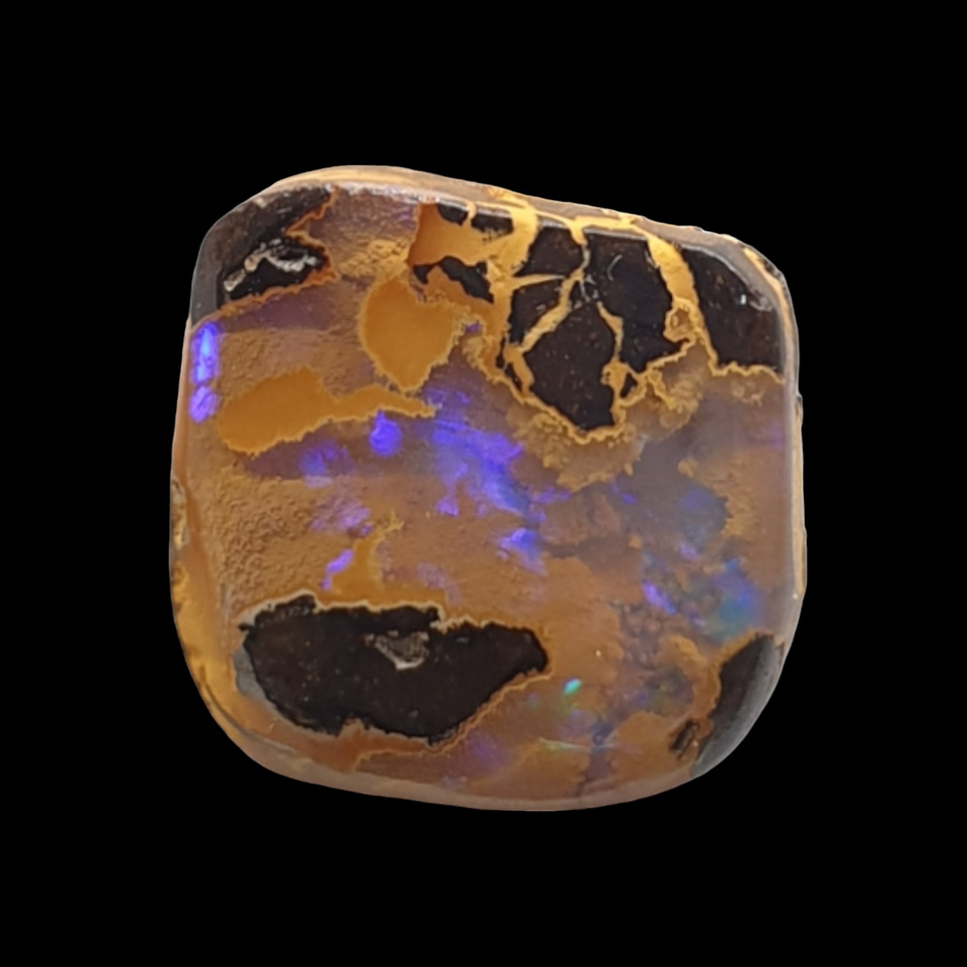 3ct Australian boulder opal matrix cabochon (Opalton) - Brighton Gemstones