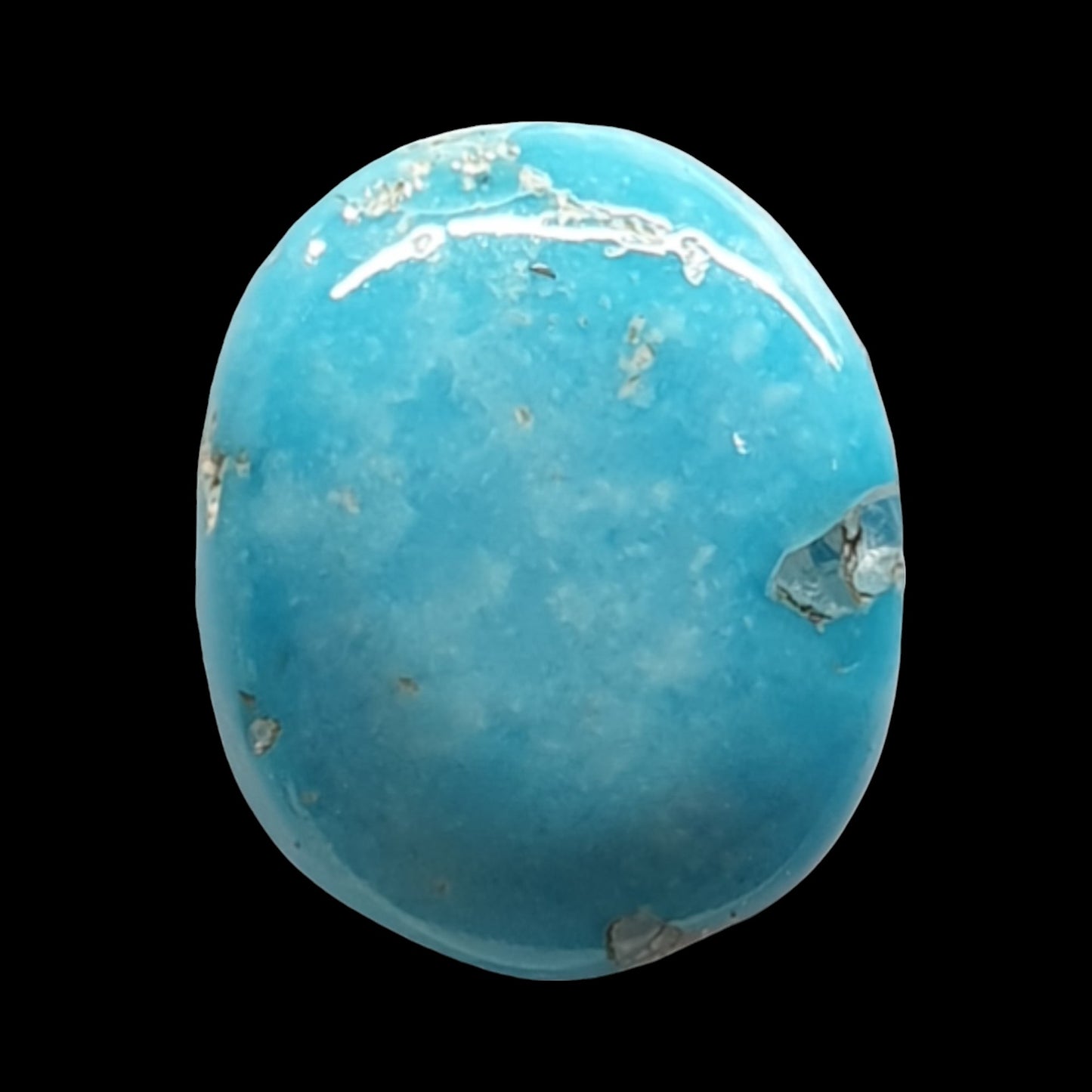 3ct Natural Sleeping beauty turquoise Cabochon (Backed)