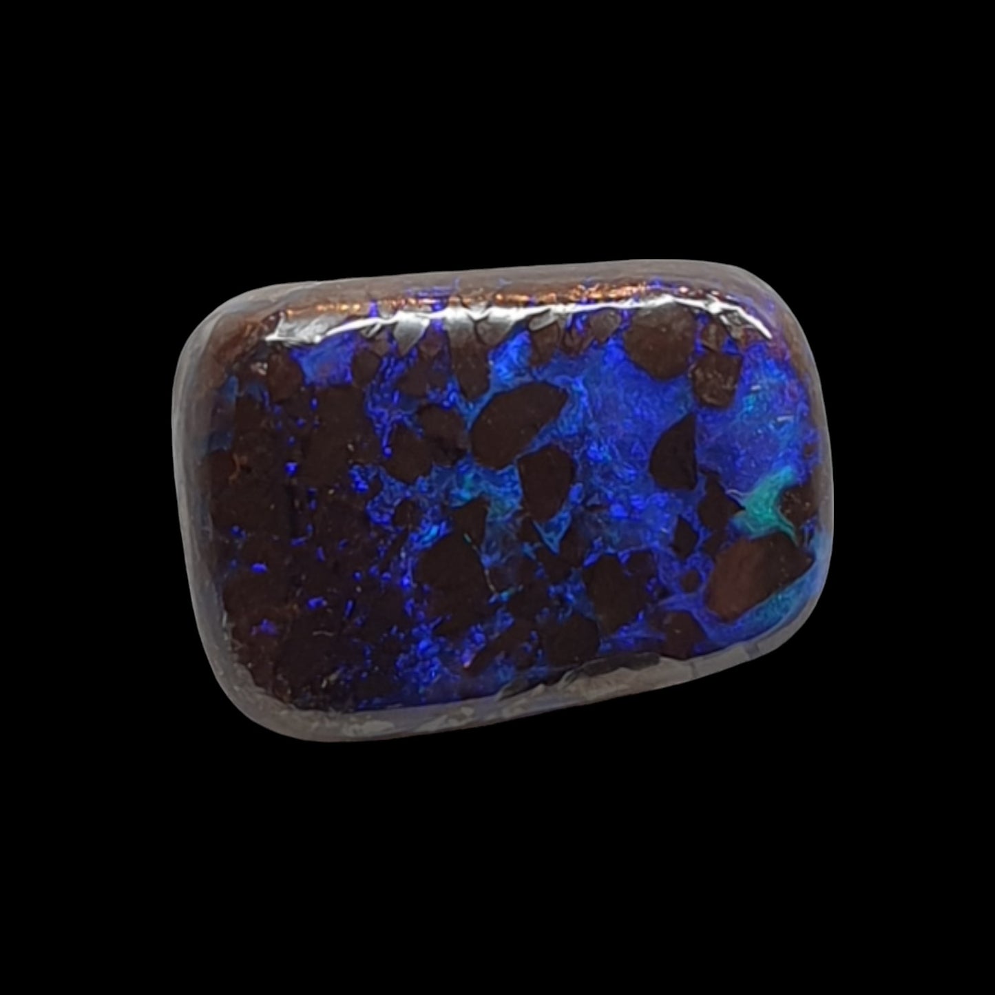 7ct Australian boulder opal matrix cabochon (Opalton) - Brighton Gemstones