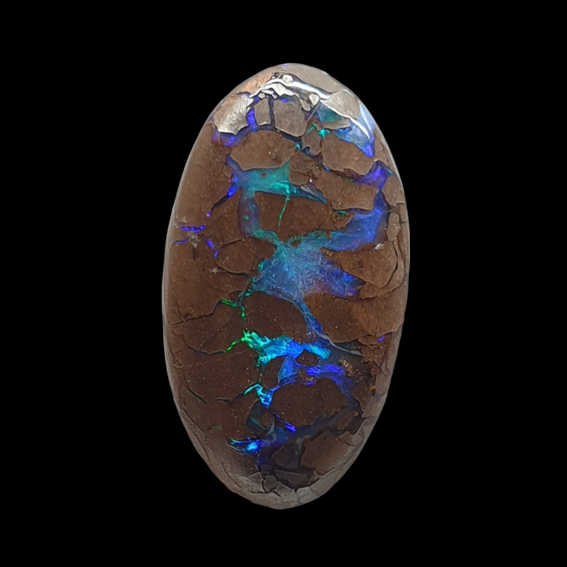 6ct Australian boulder opal matrix cabochon (Opalton) - Brighton Gemstones