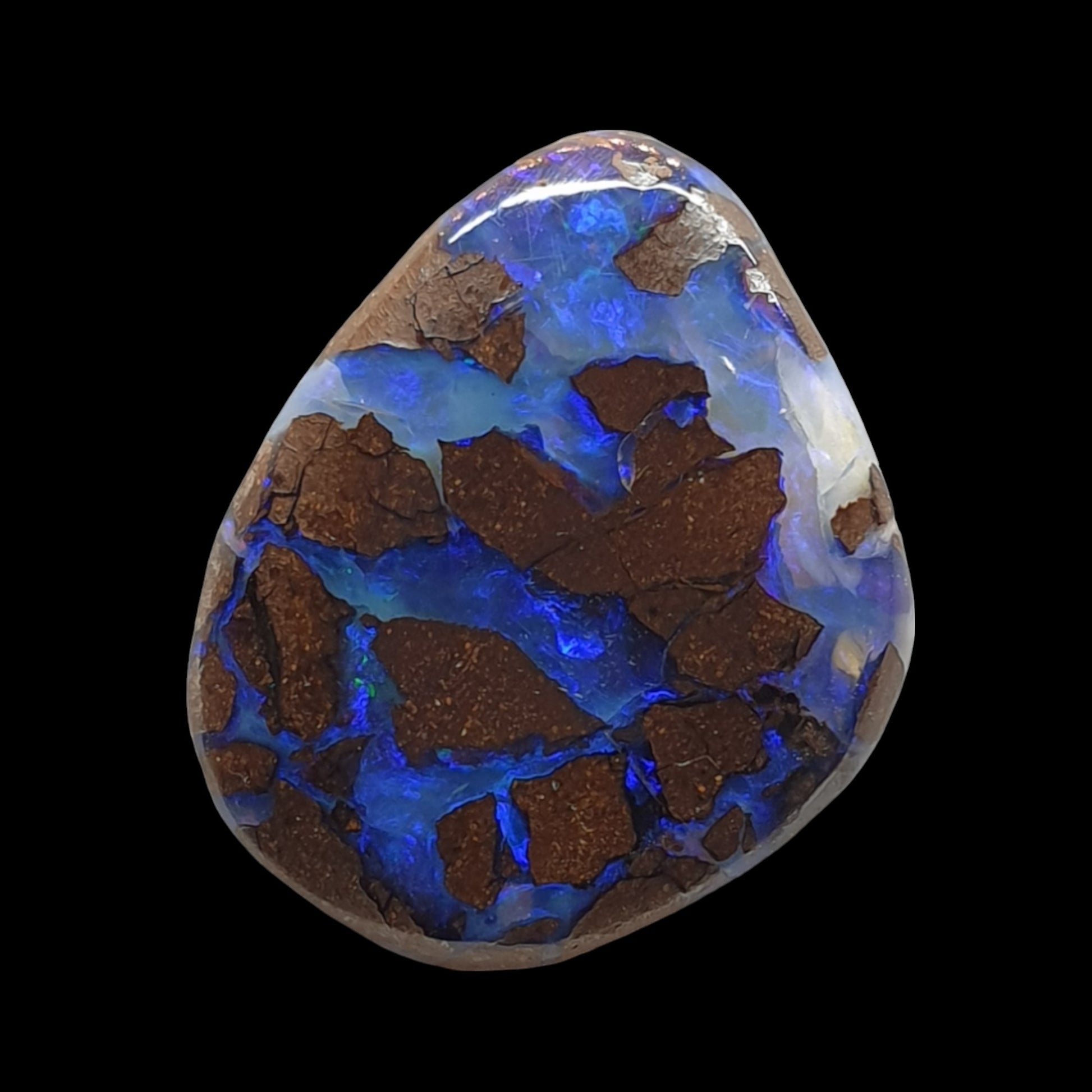 7.5ct Australian boulder opal matrix cabochon (Opalton) - Brighton Gemstones
