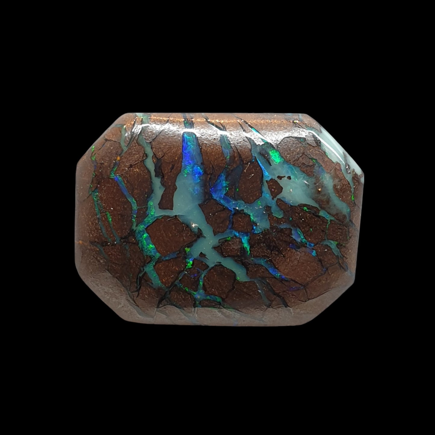 21ct Australian boulder opal matrix cabochon (Opalton) - Brighton Gemstones