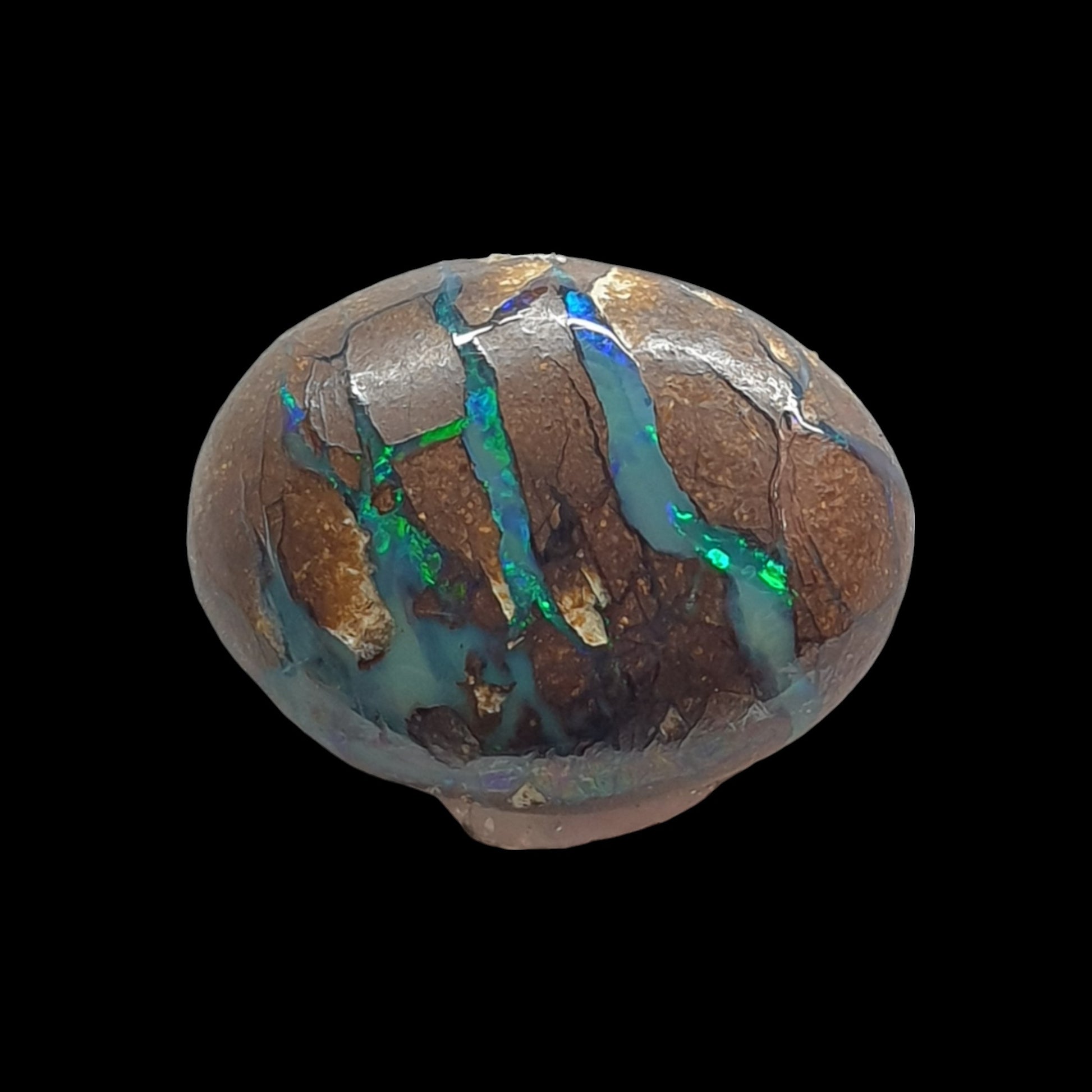 5ct Australian boulder opal matrix cabochon (Opalton) - Brighton Gemstones