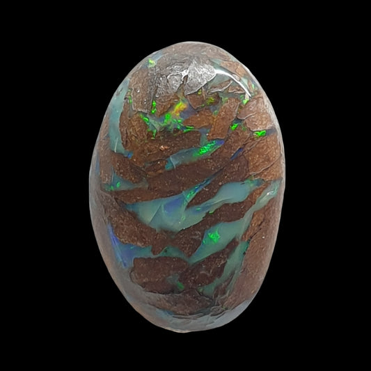 3.5ct Australian boulder opal matrix cabochon (Opalton) - Brighton Gemstones