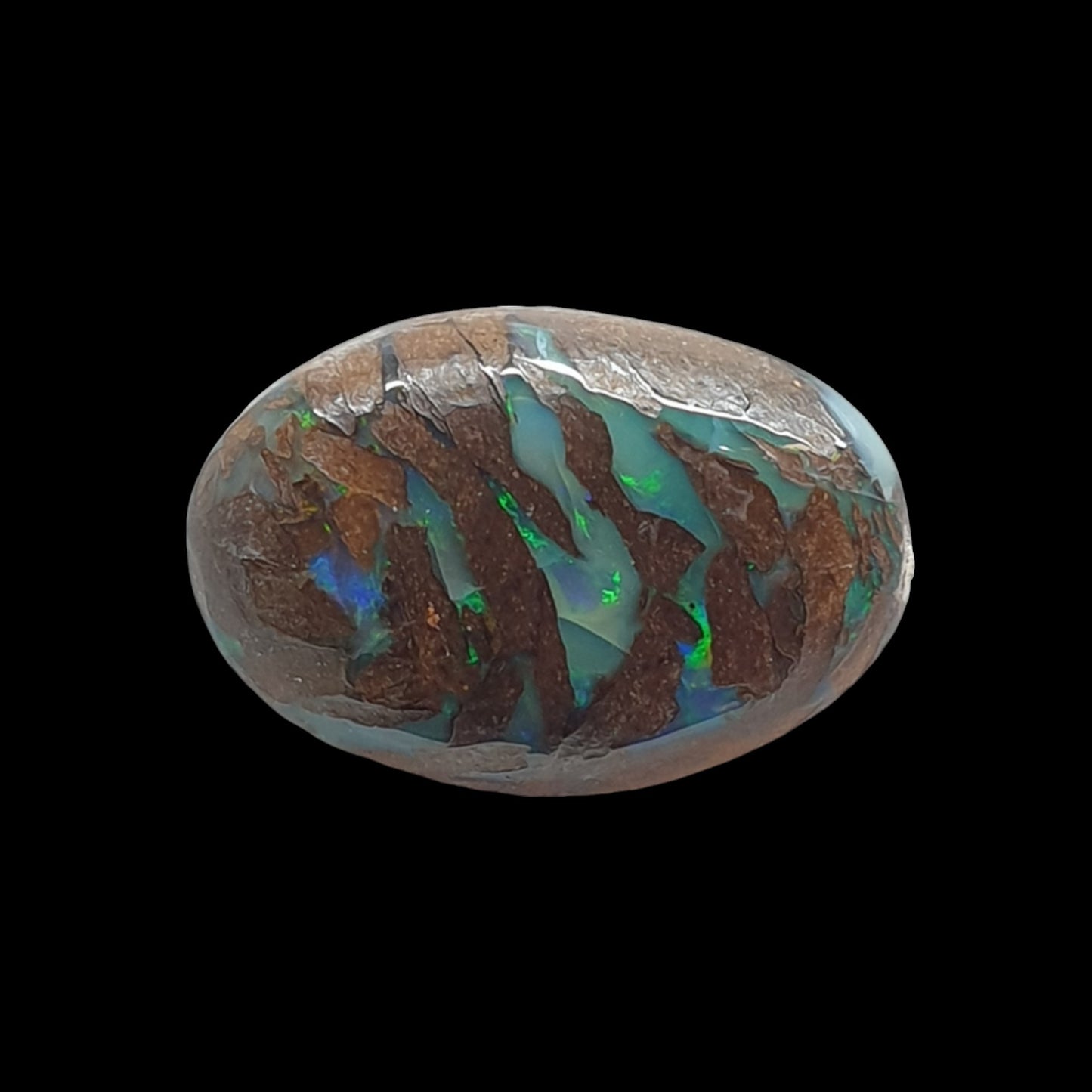 3.5ct Australian boulder opal matrix cabochon (Opalton) - Brighton Gemstones