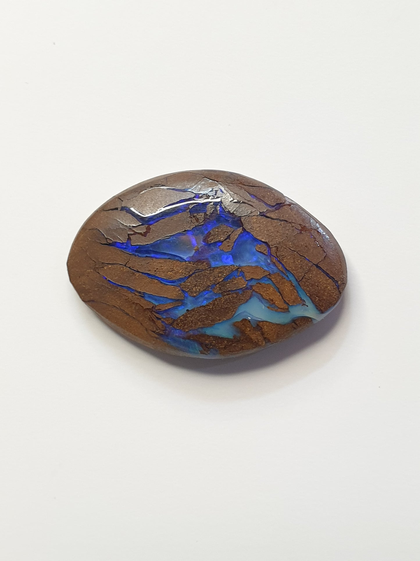 9ct Australian boulder opal matrix cabochon (Opalton)