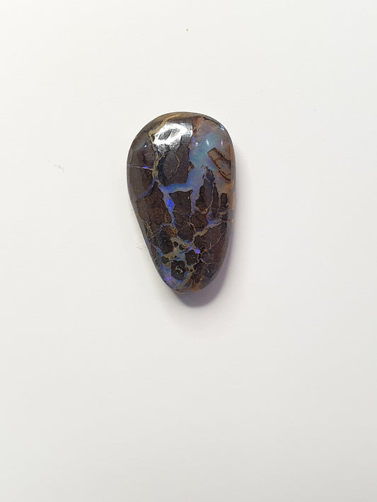 9ct Australian boulder opal matrix cabochon (Opalton)