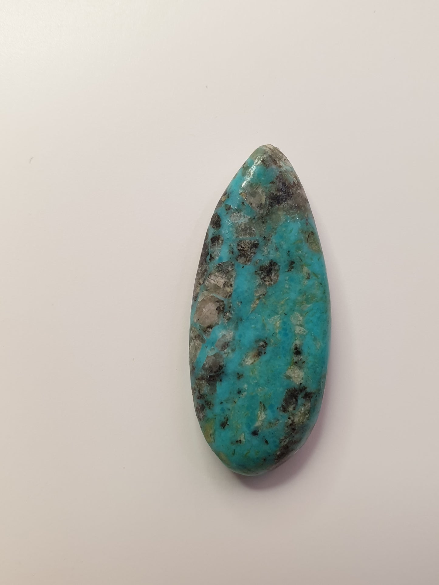15ct Kingman boulder freeform turquoise cabochon - Brighton Gemstones