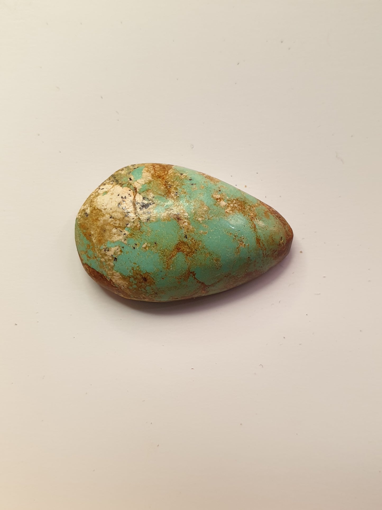 17ct Desert Blossom Turquoise freeform Cabochon(backed) - Brighton Gemstones