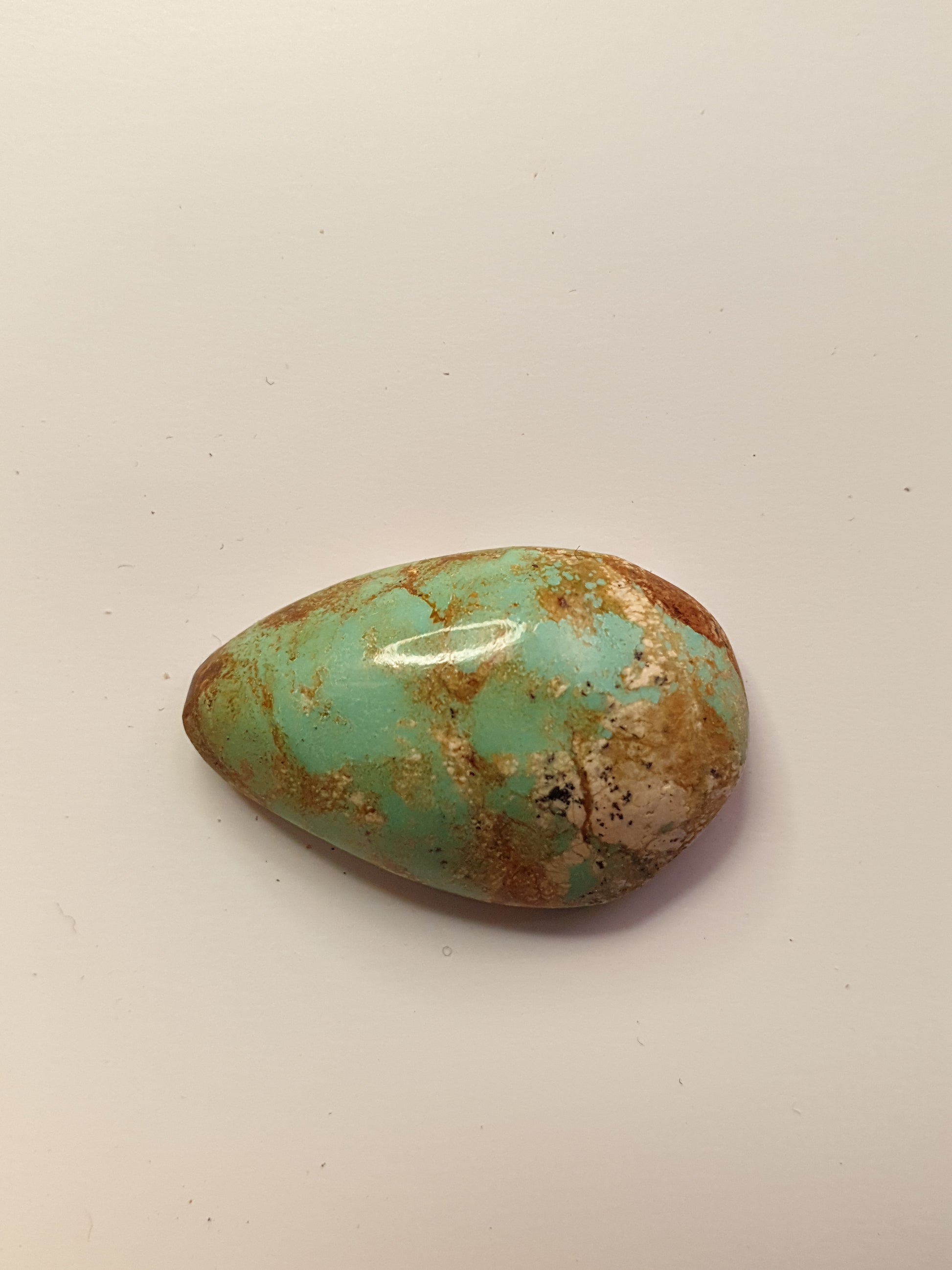 17ct Desert Blossom Turquoise freeform Cabochon(backed) - Brighton Gemstones