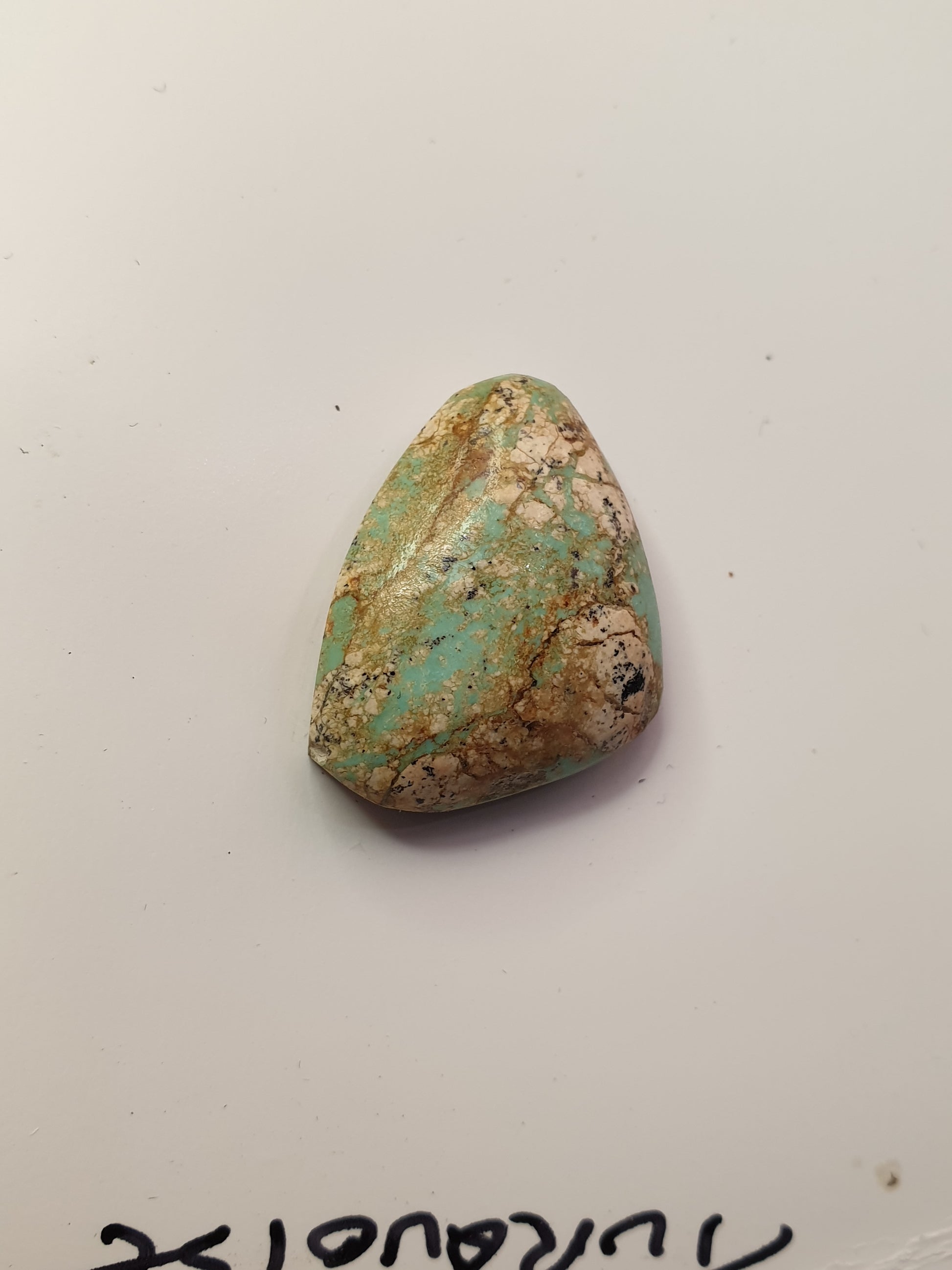 13ct Desert Blossom Turquoise freeform Cabochon - Brighton Gemstones