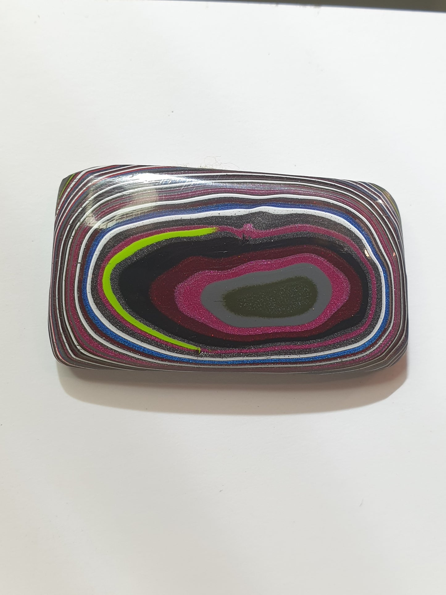 Tuscadero pink Fordite cabochon