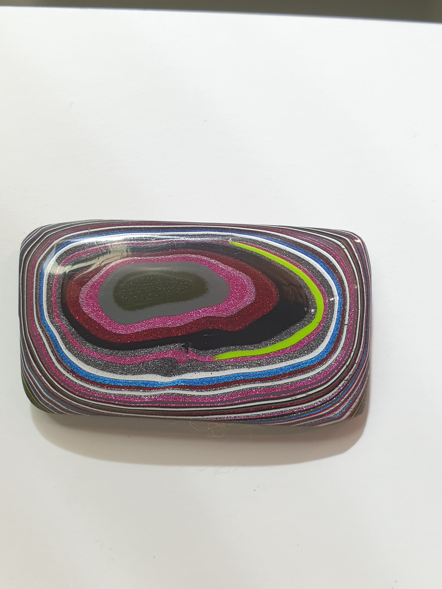 Tuscadero pink Fordite cabochon
