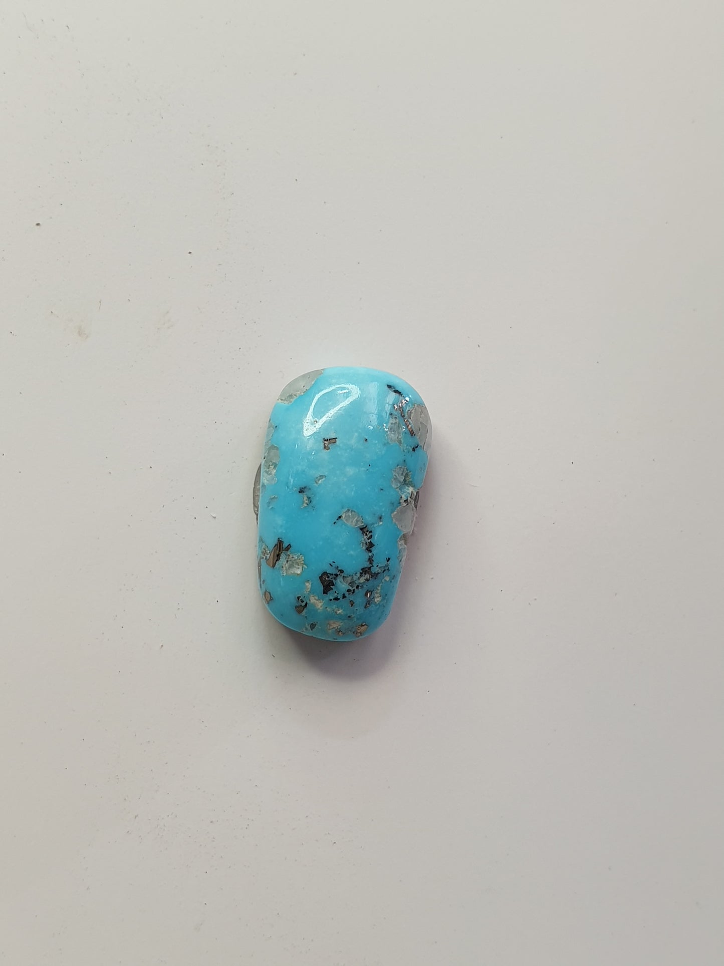 7ct Natural Sleeping beauty turquoise Cabochon (Backed)
