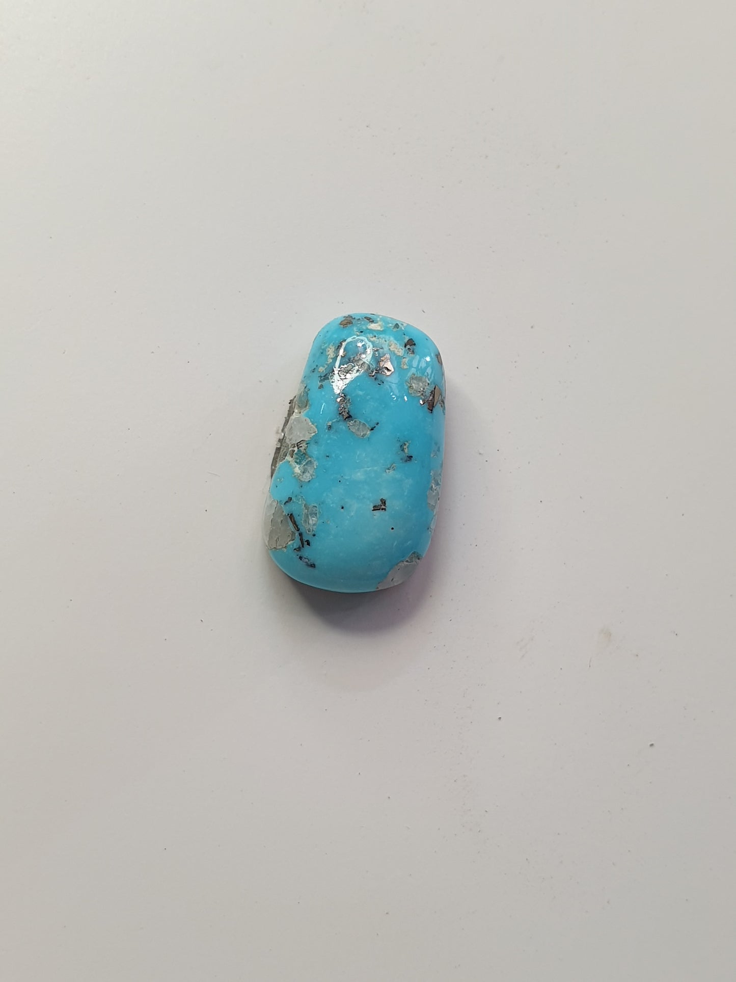 7ct Natural Sleeping beauty turquoise Cabochon (Backed)